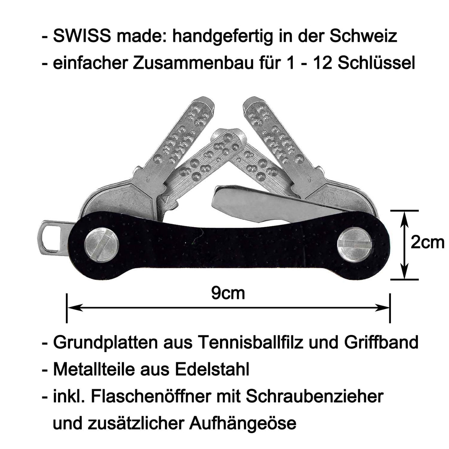 keycabins Schlüsselorganizer Tennis Red-White Grip