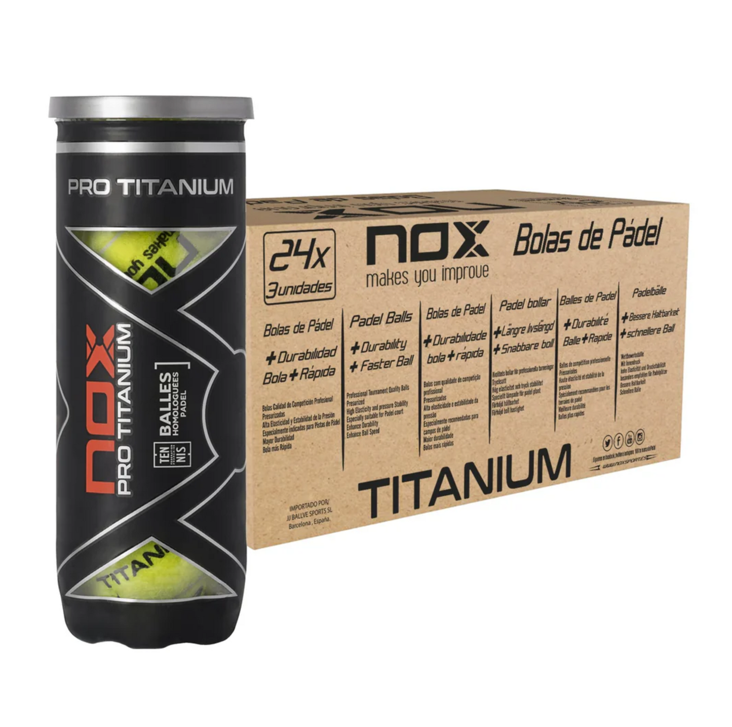 NOX Dose mit 3 PRO Titanium Bällen