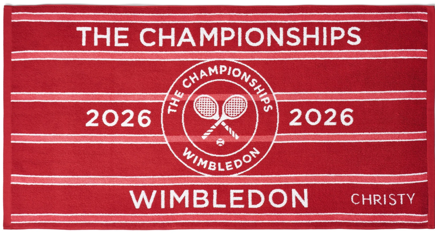 WIMBLEDON 2026 PLAYER TOWEL - rot